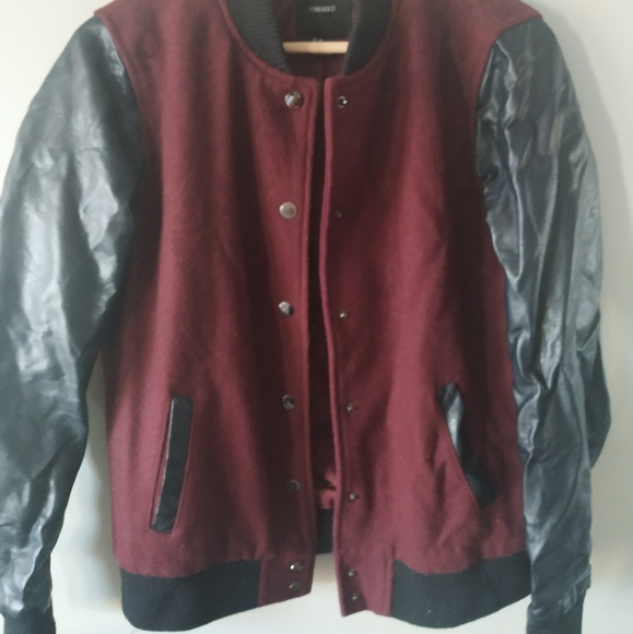 Burgundy bomber jacket - Picture 1 of 3